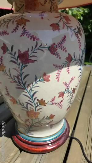 gr. Tischlampe Porzellan Japanisch Bild 2