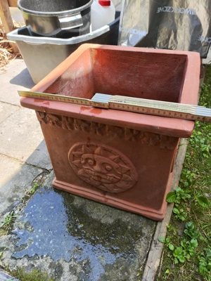 Blumenkiste Blumentrog Blumentopf Blumenkübel aus Ton Bild 5