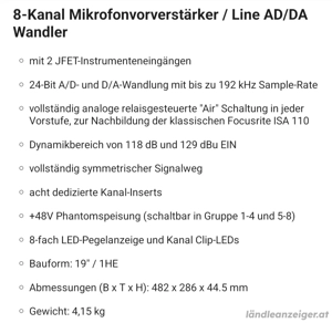 Focusrite Clarett+ OctoPre Preamp Bild 4