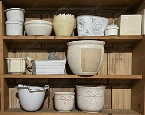 Keramikübertöpfe, verschiedene Farben, Tontöpfe, Pflanztöpfe, Tonschale Bild 2