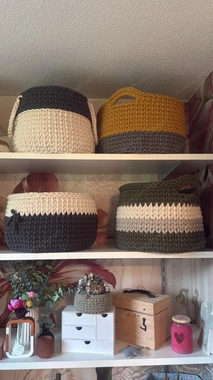 Gehäkelte Körbe 