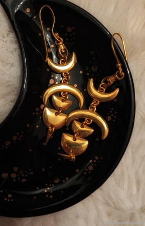 Ohrringe Boho gold lang  Bild 3