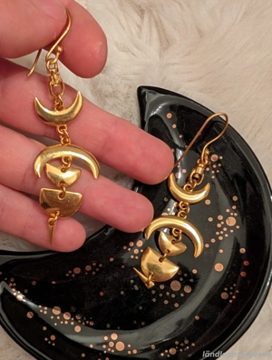 Ohrringe Boho gold lang 