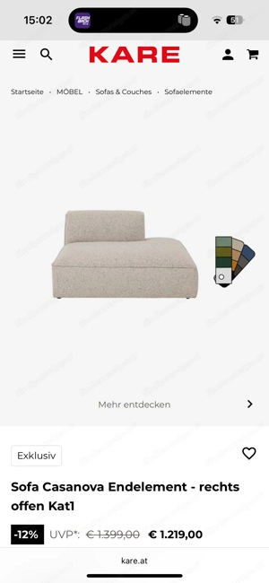 Sofa Element von KARE Design Bild 3