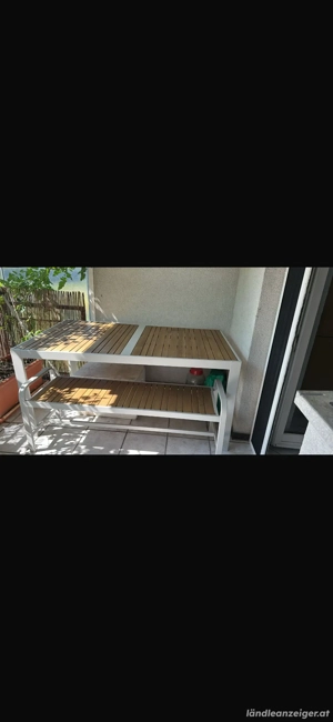 Gartentisch mit 2 Sitzbänke Bild 2 Gartentisch mit 2 Sitzbänke Bild 2