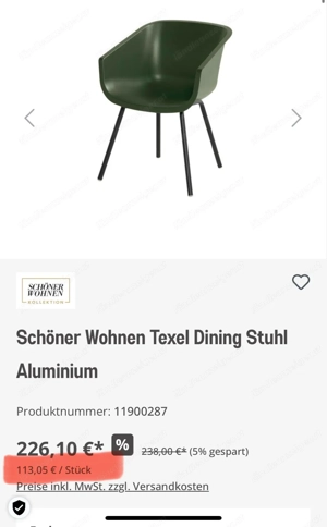 Gartenmöbel Set, Gartentisch mit 8 Stühlen + 8 Sitzpolster Bild 4