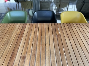 Gartenmöbel Set, Gartentisch mit 8 Stühlen + 8 Sitzpolster Bild 3