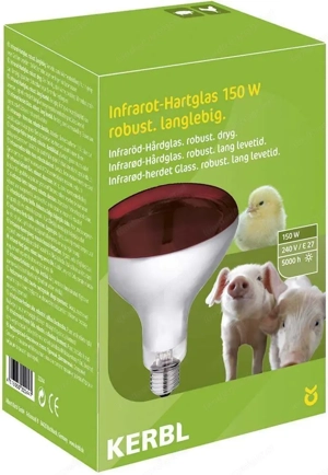 Kerbl Infrarotlampe rot (150 W, Wärmelampe, Laufzeit max. 5000 Stunden) Bild 2