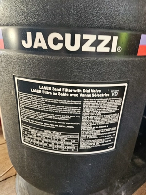 Pool - Sandfilter für Pool Jacuzzi Laser 160