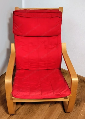IKEA PÖANG Sessel in rot Bild 5