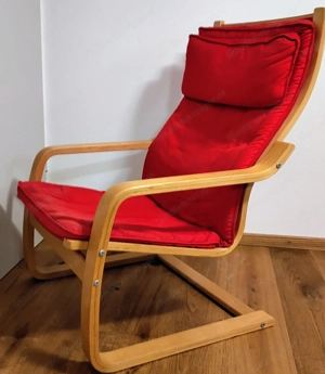IKEA PÖANG Sessel in rot Bild 2