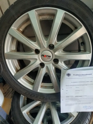 schöne Alufelge mit sehr guten Sommerreifen