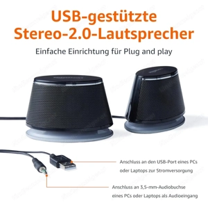 Neue Amazon Basics Stereo-2.0-Lautsprecher  Bild 2