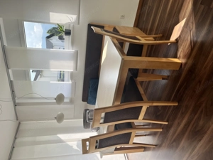 Esstisch aus Ahorn mit Resopalplatte