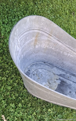 alte Kinderwanne Zink Bild 2