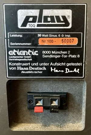 Boxen ATLANTIC München von Hans Deutsch audiophil 1970er Jahre 1. Serie Bild 8