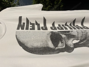 Weißes Herren Shirt mit Druck Bild 3