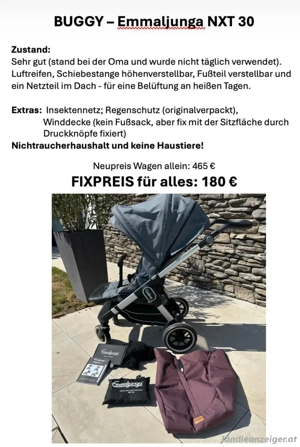 Emmaljunga NXT30 Buggy   Top-Zustand + viel Zubehör   nur 180   Bild 3
