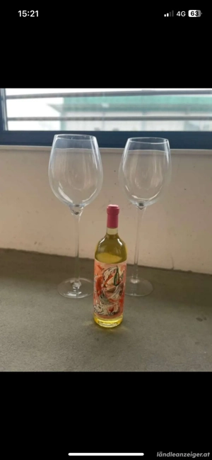Weingläser Weinflasche XXL Deko Bild 2