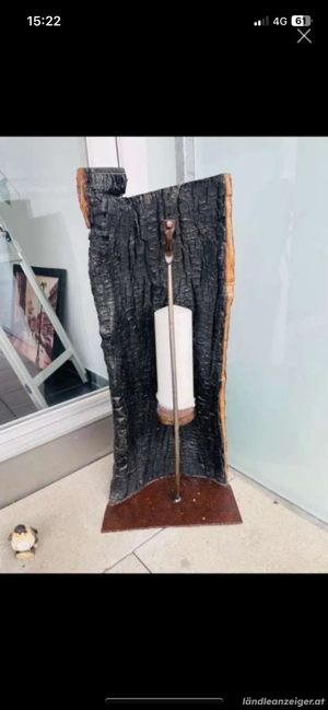 Kerzenständer XXL Deko aus Holz Bild 2