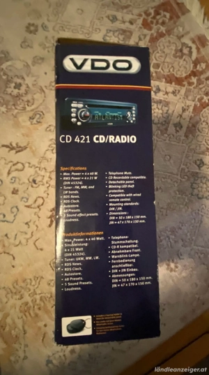 VDO CD 421 Autoradio Bild 2