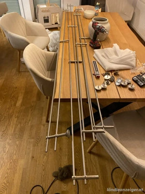 Doppelgardienenstangen Edelstahl 1x 3m 2x2,45m und 1x 2,20 m Bild 2