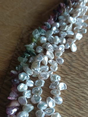 Süsswasserperlen-Turmalin Halskette Bild 4