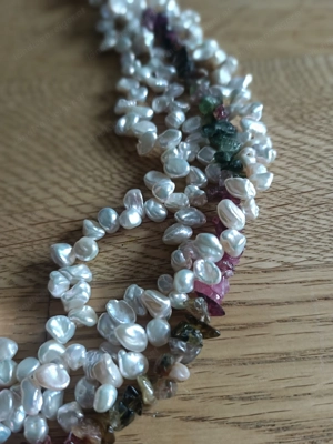 Süsswasserperlen-Turmalin Halskette Bild 5