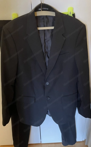 Anzug Zara schwarz Sakko Gr. 50, Hose Slimfit 42 Bild 2