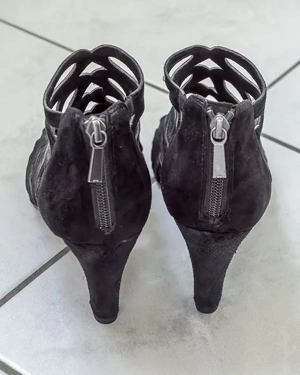 Damensandalen Gr. 38, Damenschuhe, Sandalen, High Heels, schwarz  Bild 5