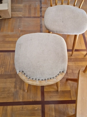 3 retro Holzsessel  Bild 3