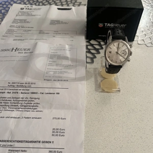 Heuer Carrera Dato 45 Chronograph 3147S Cal. Landeron 189 Vintage Bild 8