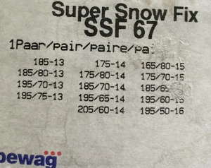 Verkaufe neuwertige Schneeketten