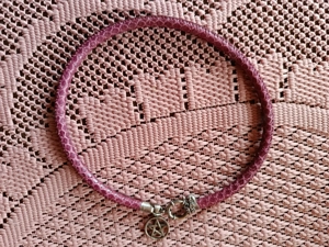 Rochen-Leder Halskette, Halskordel & Silber-Verschluss