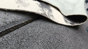 Kuh-Fell, echtes Leder, schwarz - weiß gefleckt,  für Boden,Wand, uvm. Bild 3