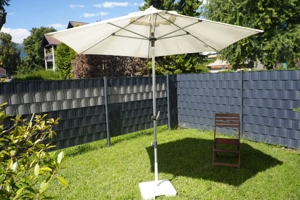 Sonnenschirm Doppler, Durchmesser 260 cm, mit Sonnenschirmständer