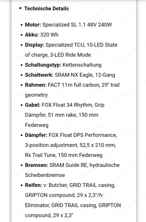 E-Mtb Spezialized Turbo Levo SL Comp Carbon  Bild 9