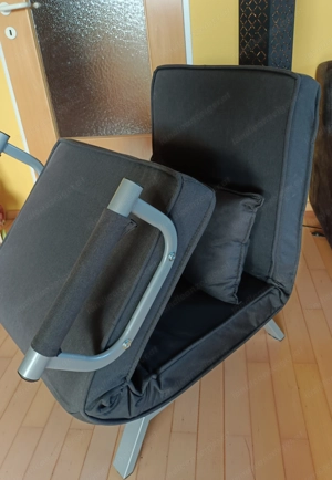 Schwarzer Stoff Sessel zu verkaufen 