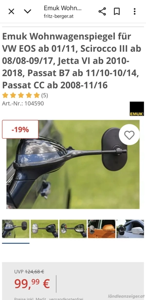 Emuk Wohnwagenspiegel