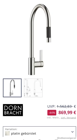 Wasserhahn Einhebelmischer Dornbracht Bild 2