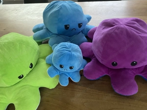 5 x  Oktopus Wendeplüschtier