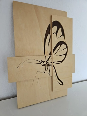 Wandbild Schmetterling - handgesägt Bild 2