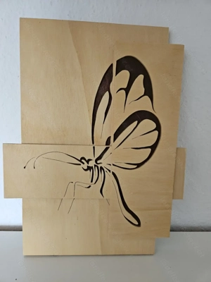 Wandbild Schmetterling - handgesägt Bild 3