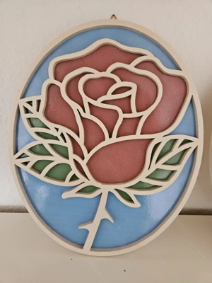 3 Blumenbilder - handgefertigt Bild 2