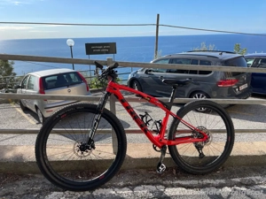 mountainbike Trek Supercaliber 9.9 XX1 L Gloss Radioactive Red Matte Black Bild 2