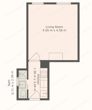 1 Zimmer Wohnung mit Küche und WC Dusche + Keller Bild 5