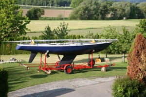 Soling Segelboot mit Trailer