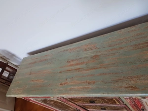 Vollholz Kommode (Vollholz: Mango) Indisches Kunsthandwerk "Shabby Chic" Bild 5