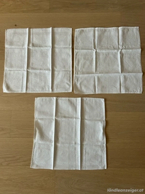 3 Stoffservietten aus Seidendamast