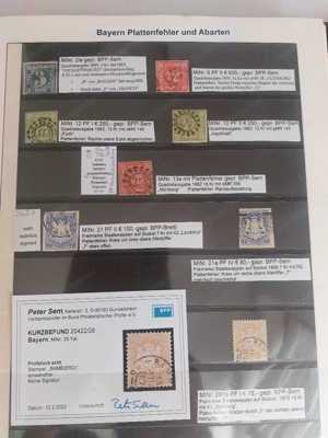 Kostbare Briefmarkensammlung Bayern 1849 - 1920 - fast geschenkt - Wert 20000 Euro Bild 2